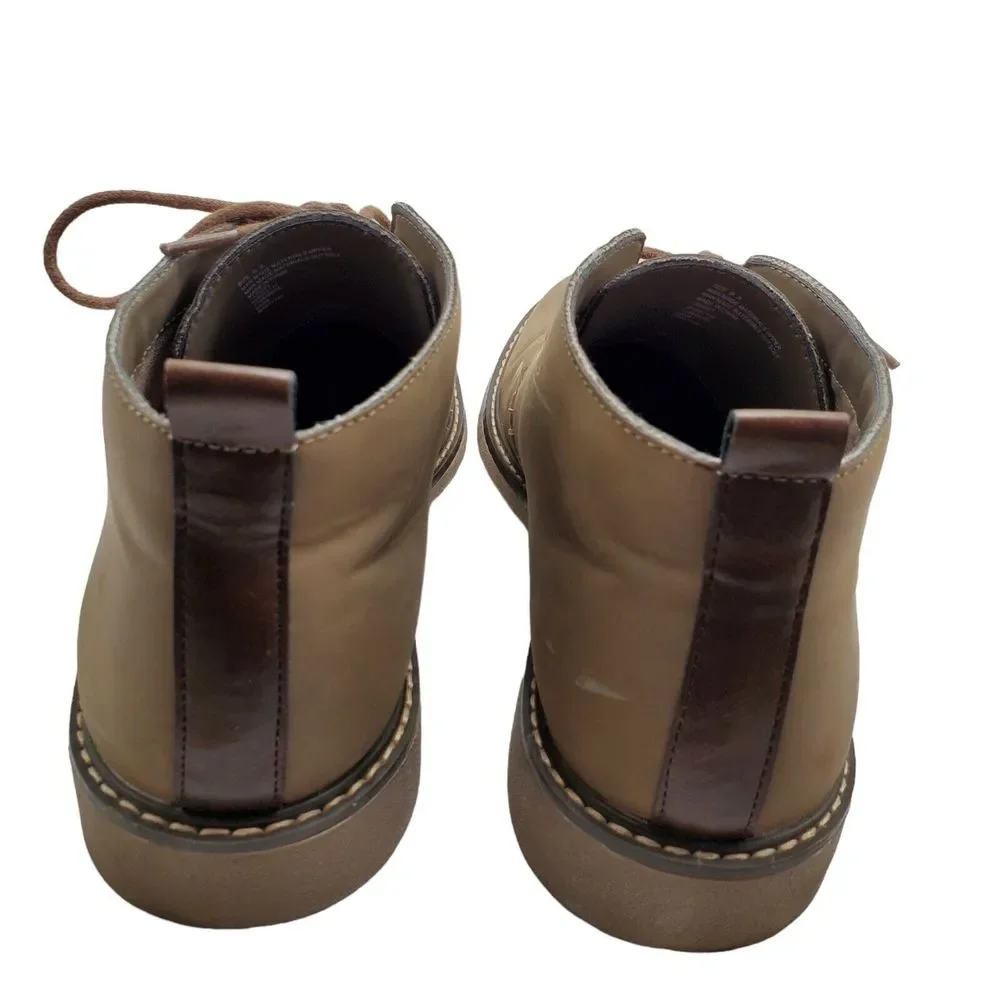 Goodfellow Mens Beige Shoes Size 9.5 Lace-Up Mid Ankle Boot‎ Chukka Style